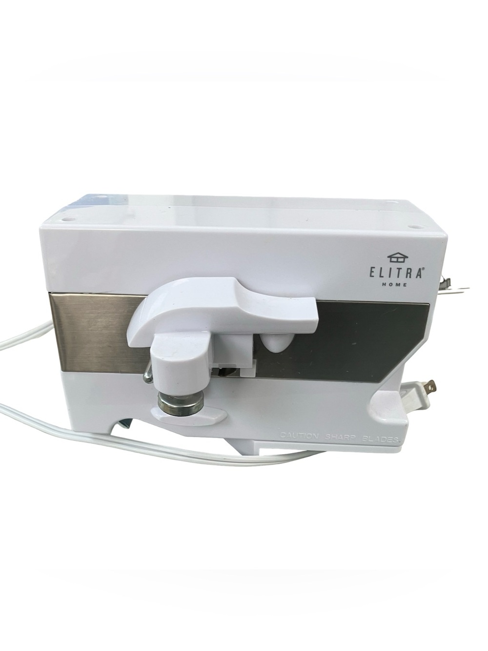 Elitra Home Electric Can Opener 4 In 1 Under Cabinet Mount White Blade Sharpener